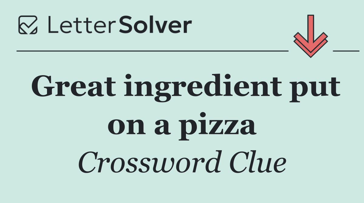 Great ingredient put on a pizza