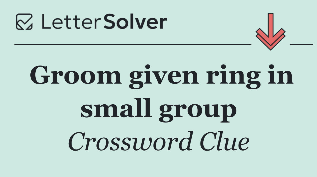 Groom given ring in small group