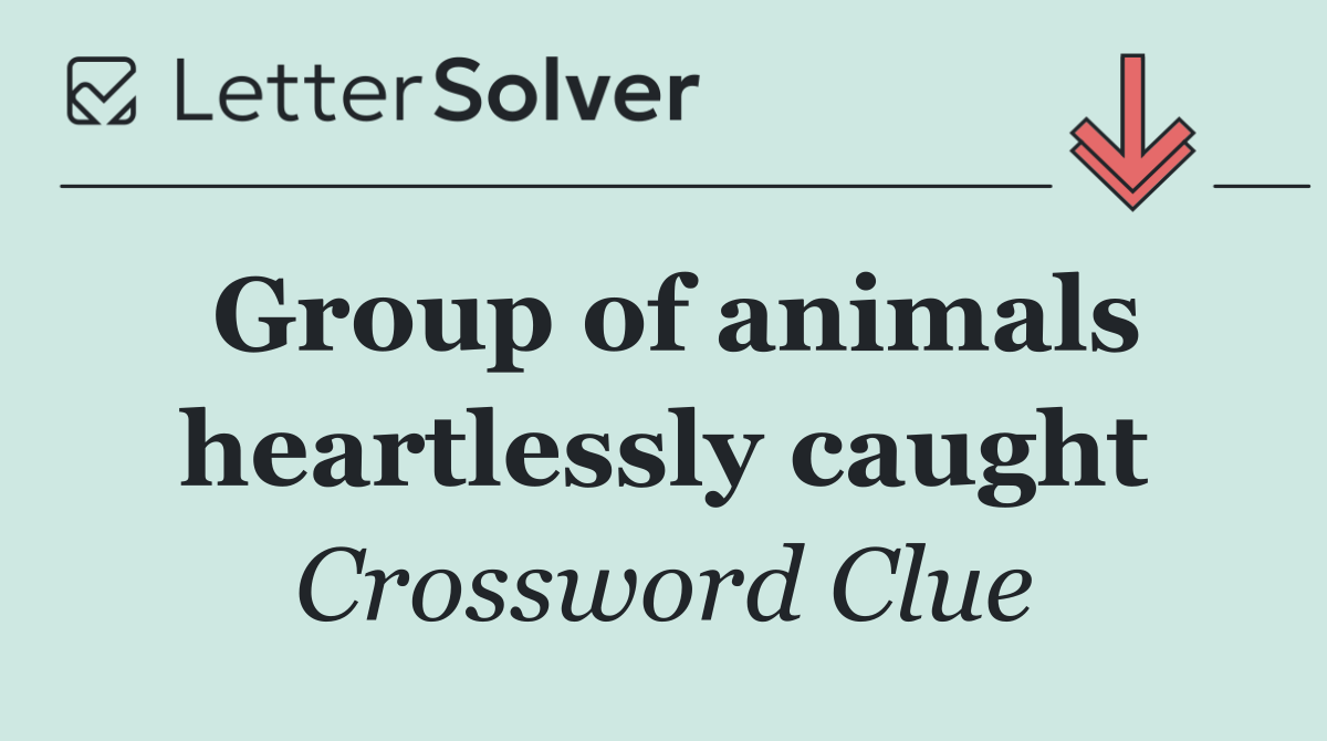 Group of animals heartlessly caught