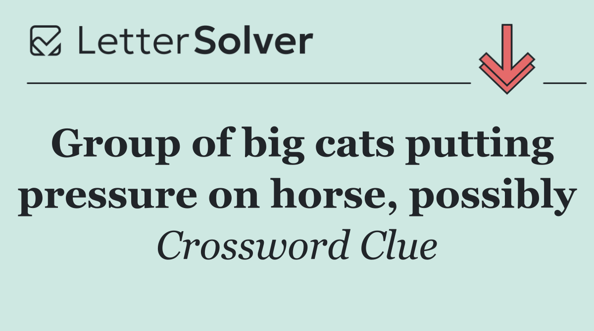 Group of big cats putting pressure on horse, possibly