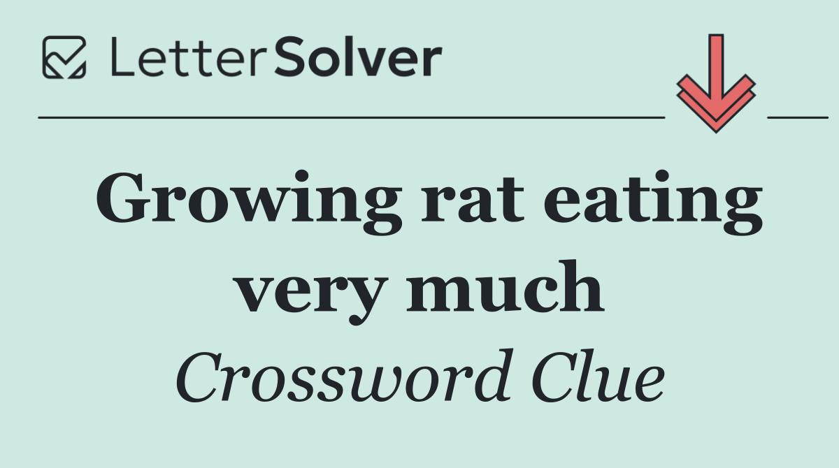 Growing rat eating very much