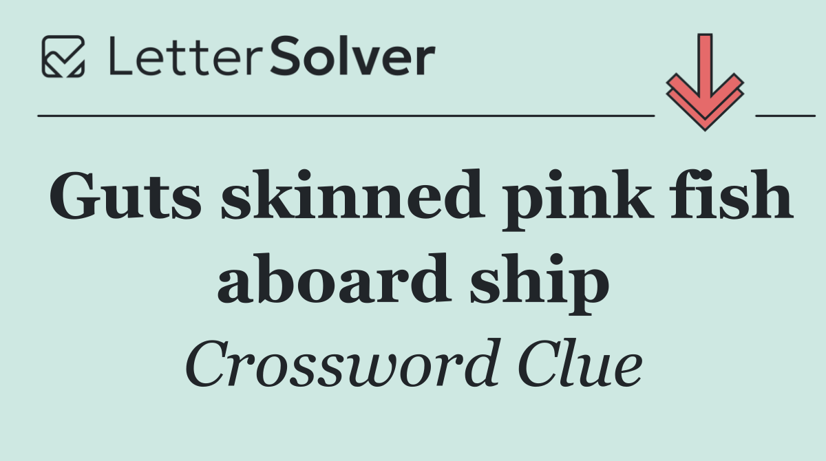Guts skinned pink fish aboard ship