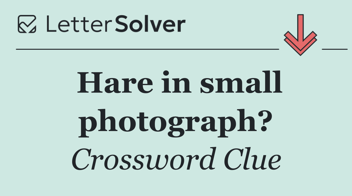 Hare in small photograph?