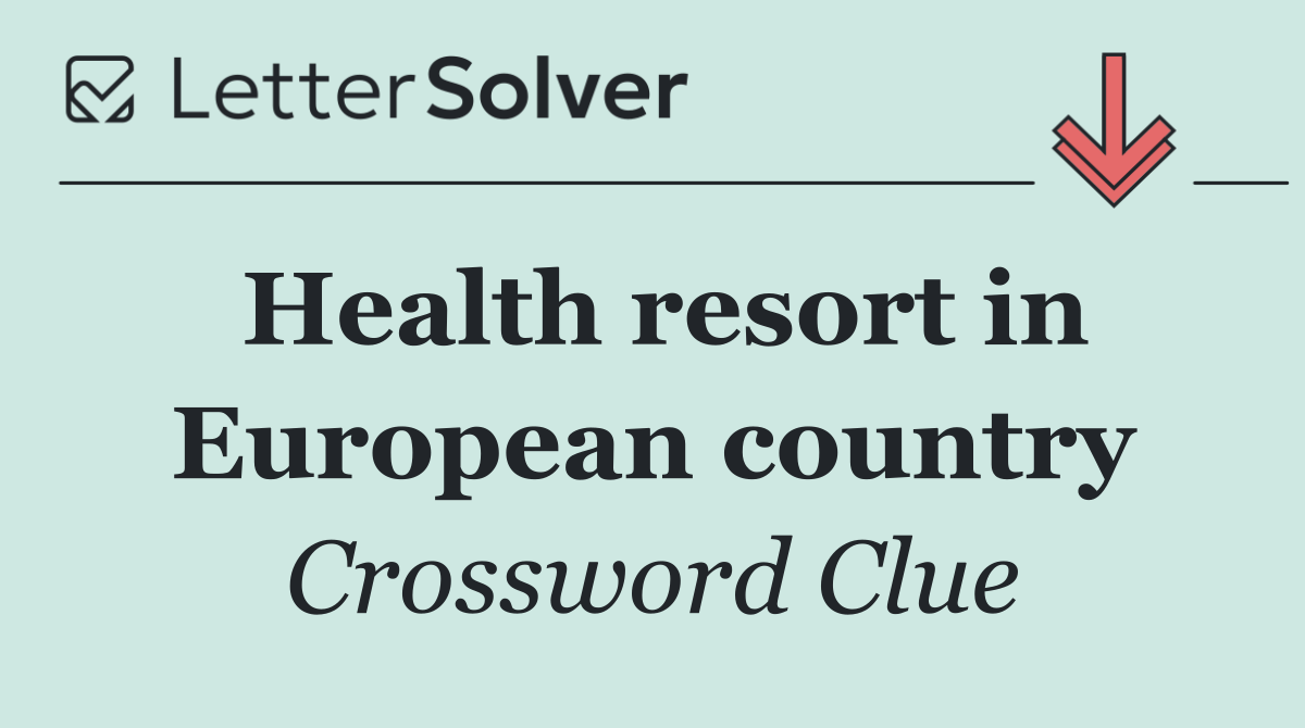 Health resort in European country