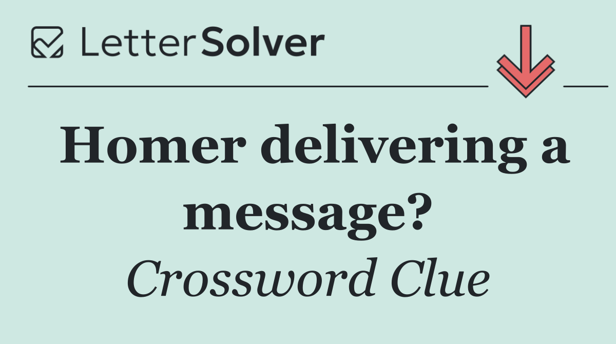 Homer delivering a message?