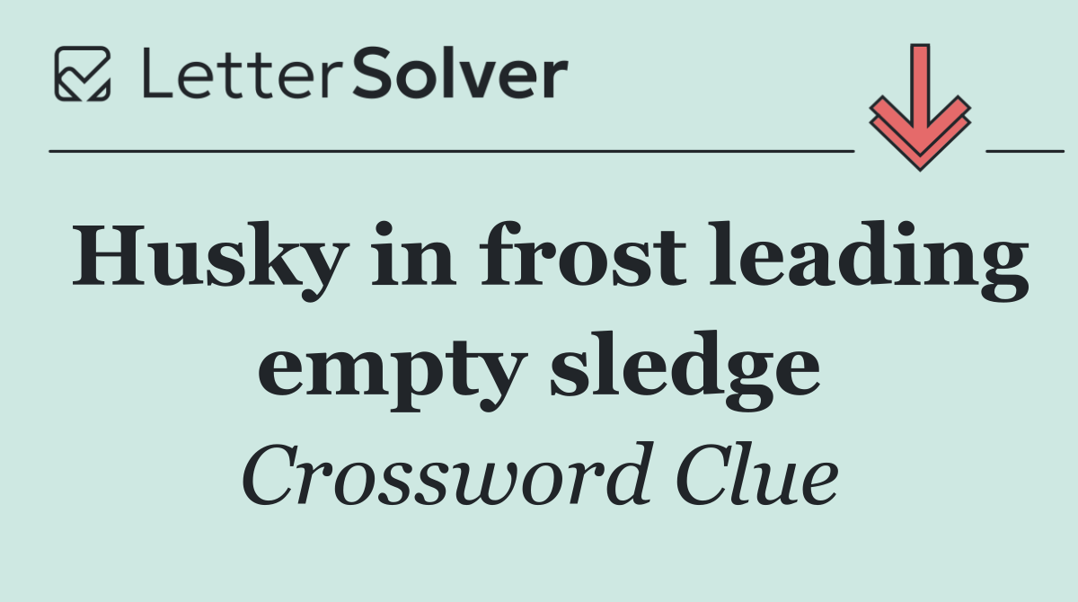 Husky in frost leading empty sledge