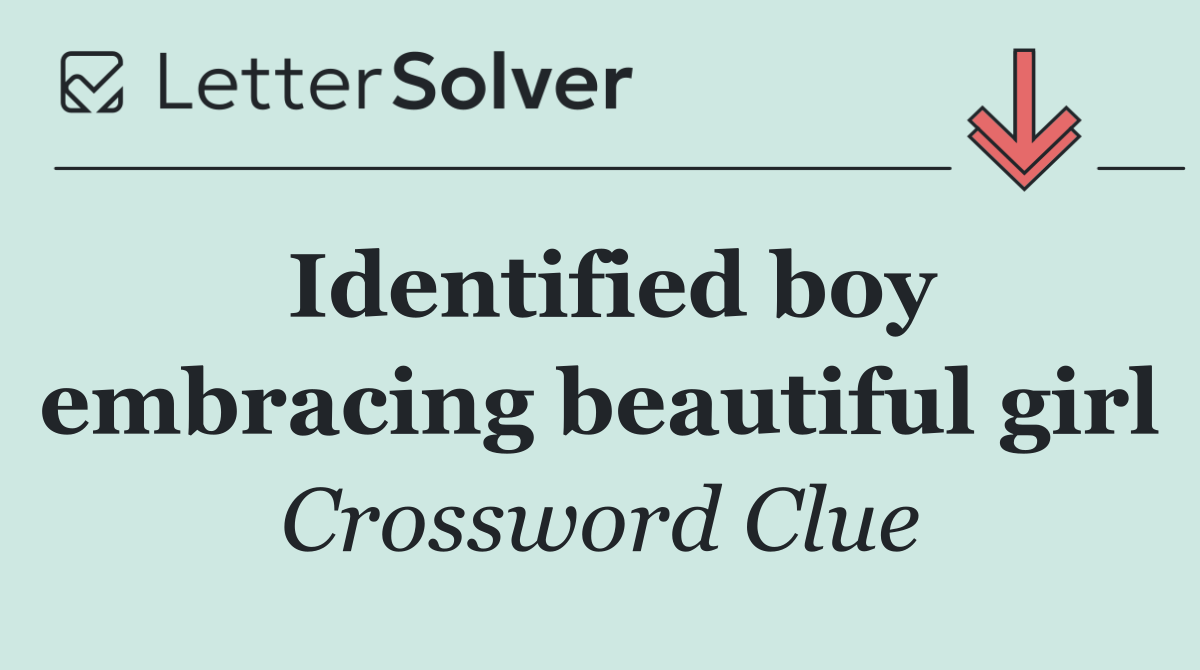 Identified boy embracing beautiful girl