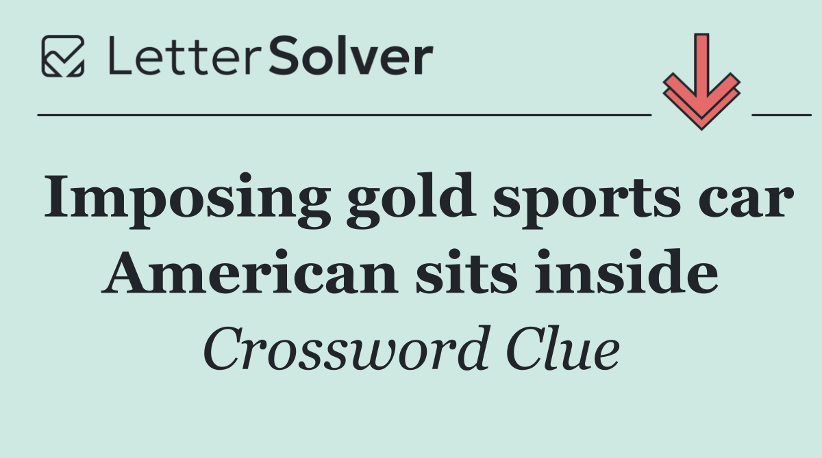 Imposing gold sports car American sits inside