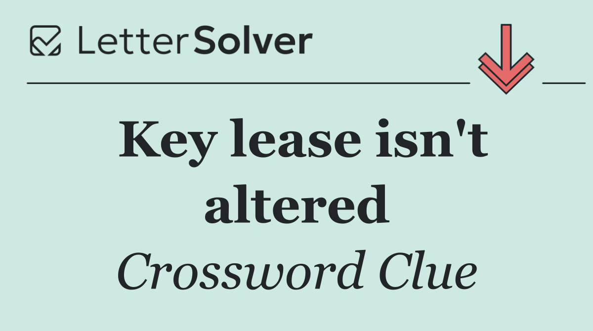 Key lease isn't altered