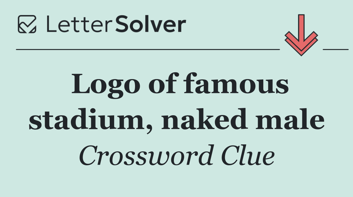 Logo of famous stadium, naked male