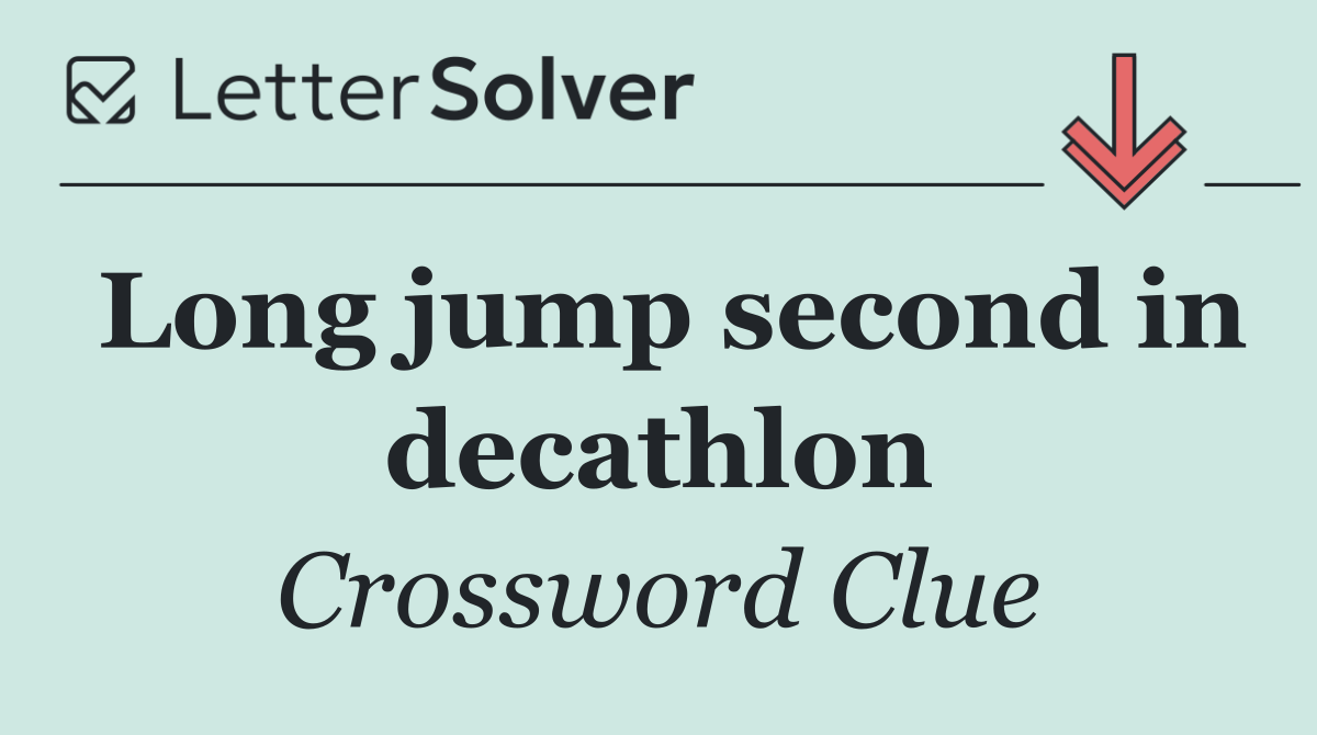 Long jump second in decathlon