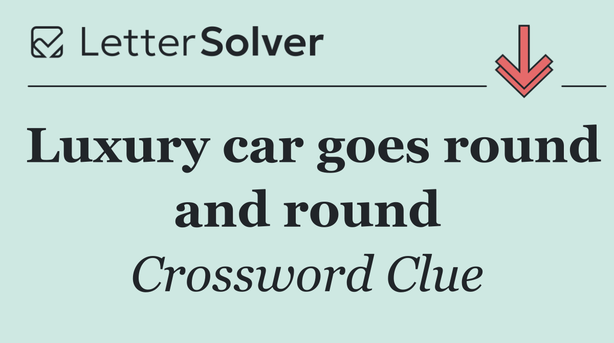 Luxury car goes round and round