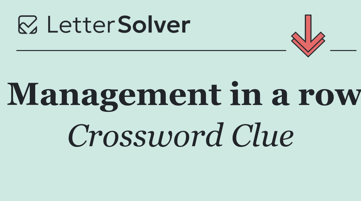 Management in a row