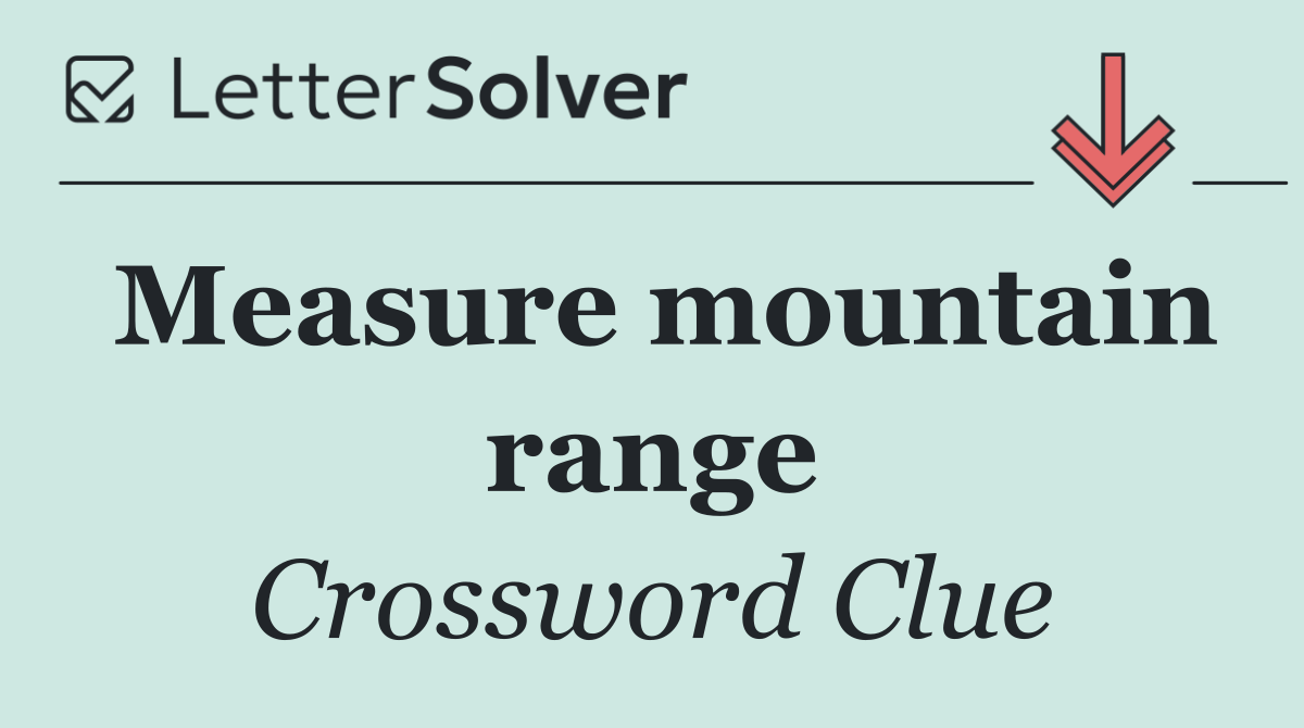 Measure mountain range