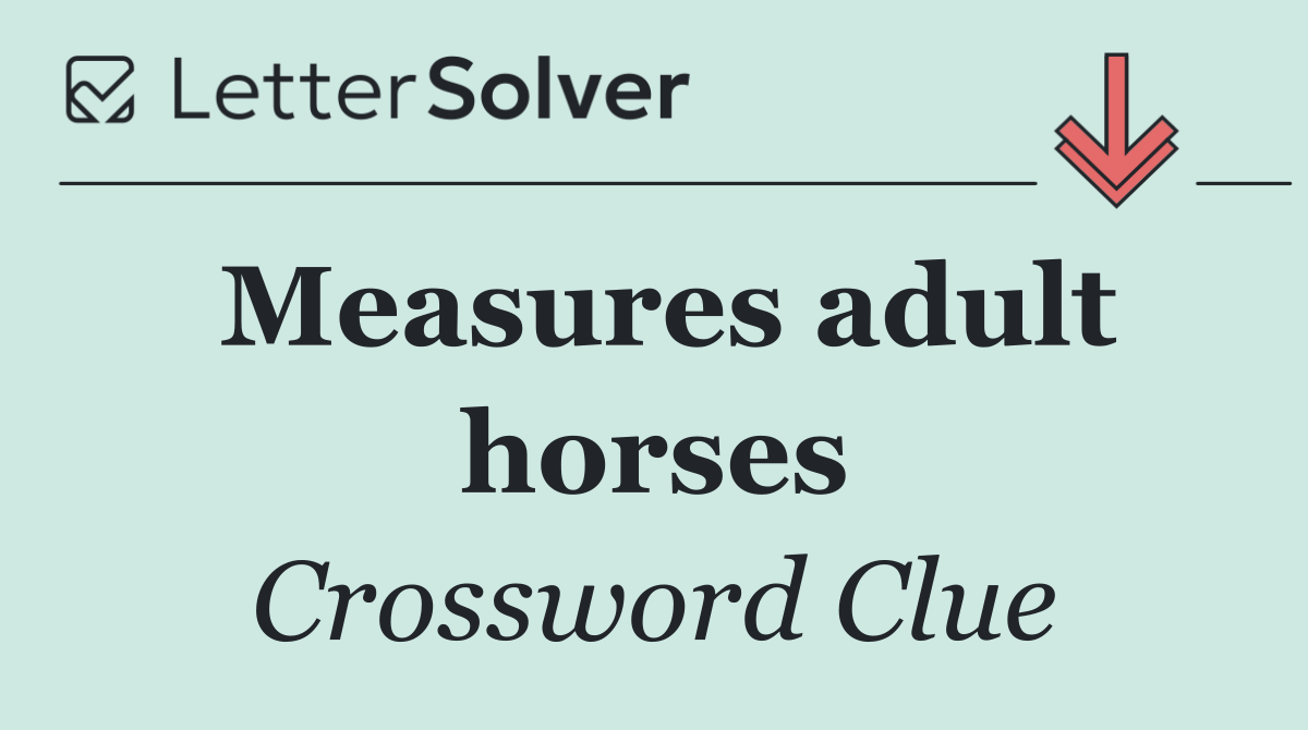 Measures adult horses