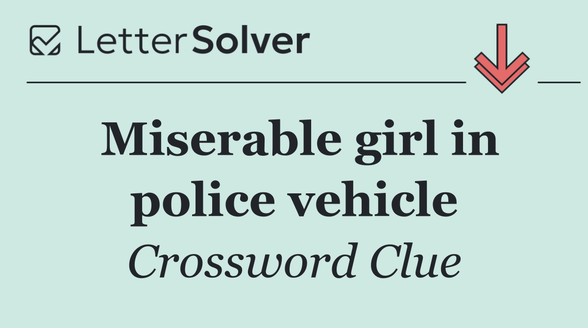 Miserable girl in police vehicle