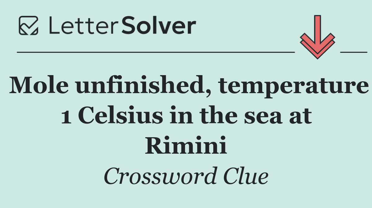 Mole unfinished, temperature 1 Celsius in the sea at Rimini