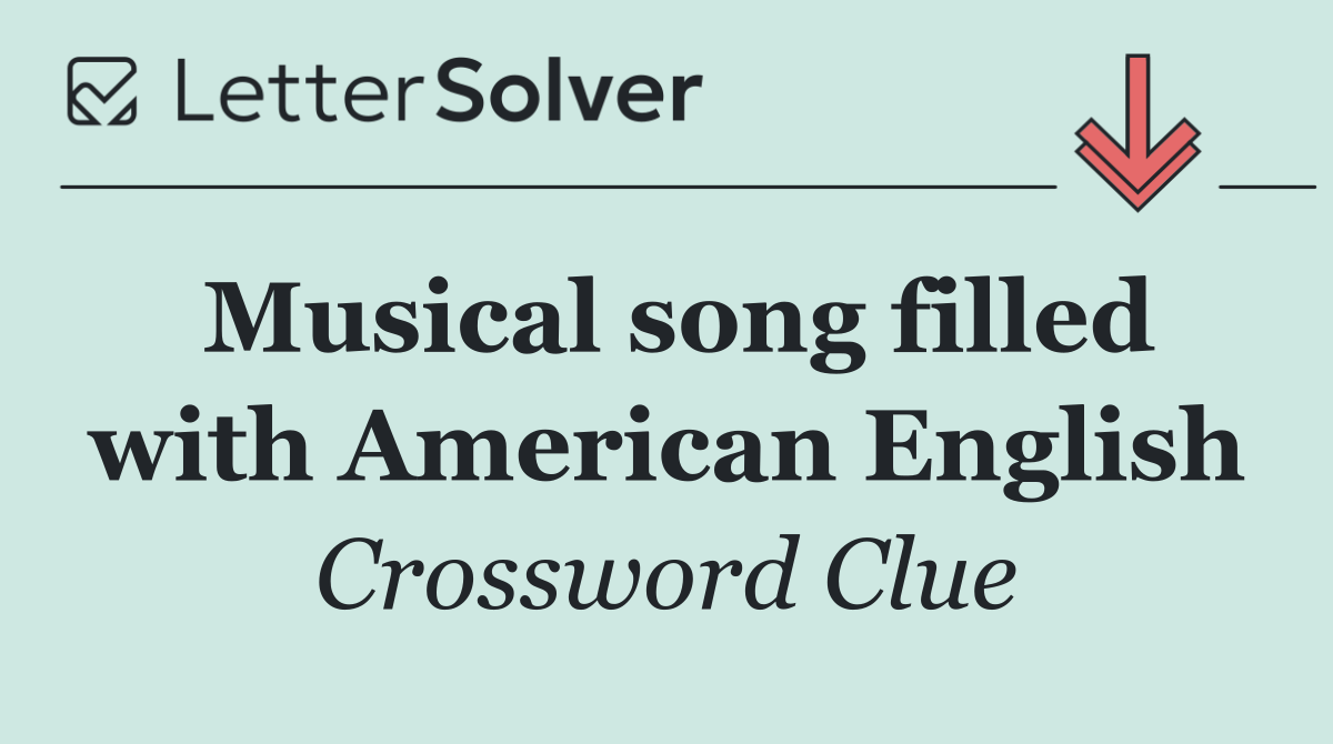 Musical song filled with American English