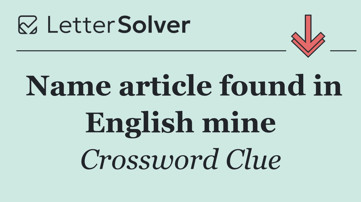 Name article found in English mine