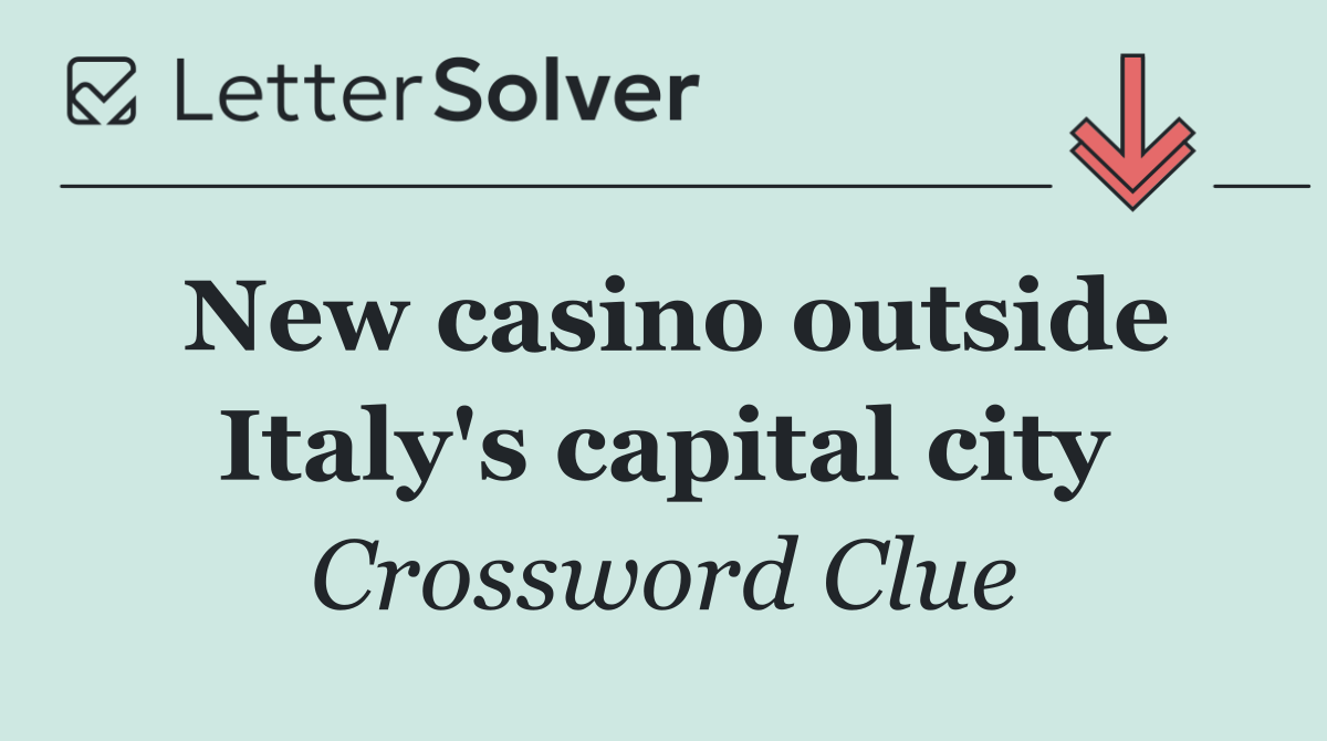 New casino outside Italy's capital city
