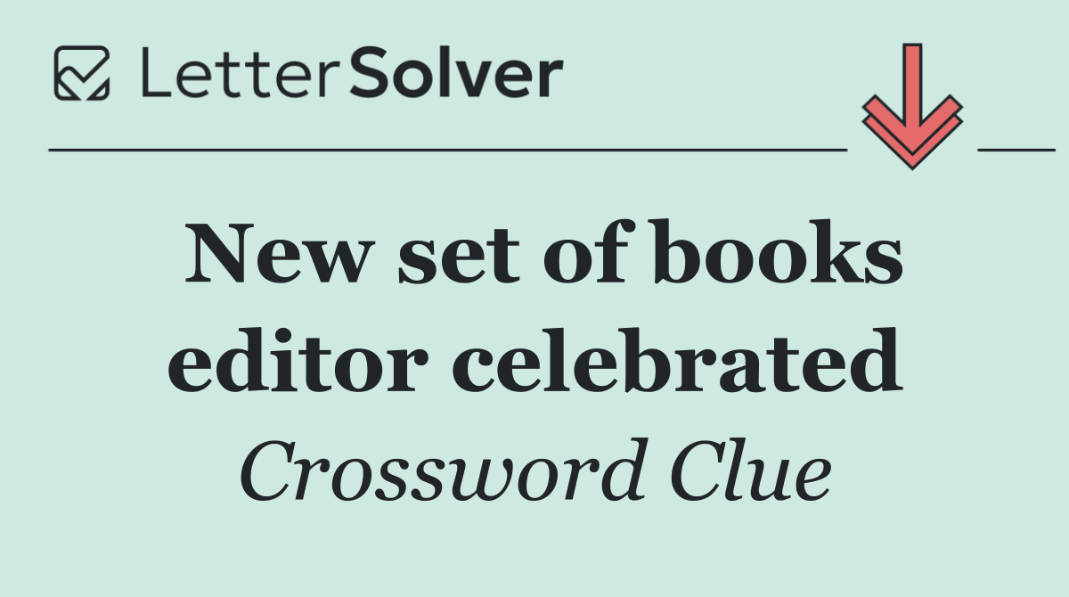 New set of books editor celebrated