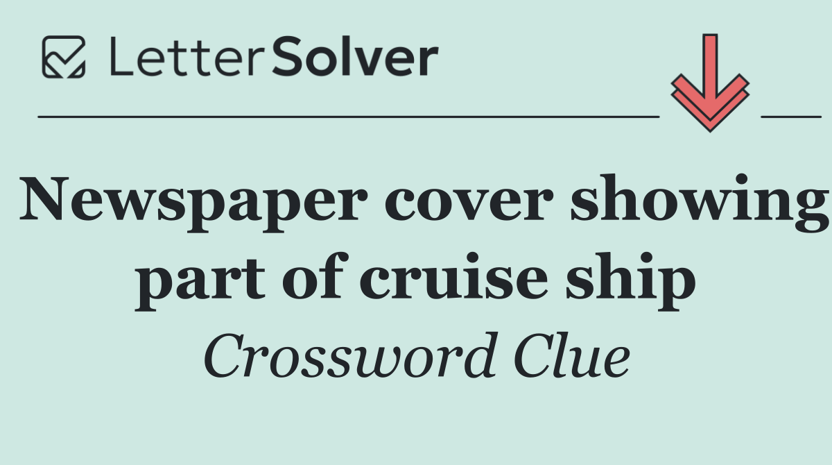 Newspaper cover showing part of cruise ship