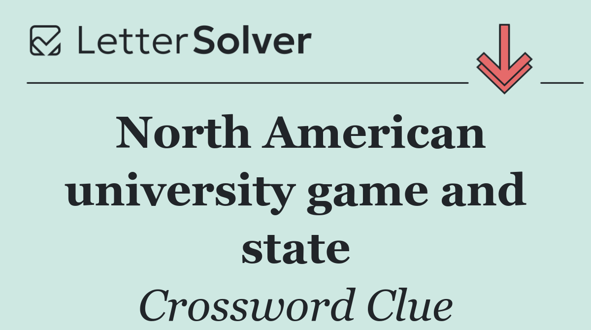 North American university game and state