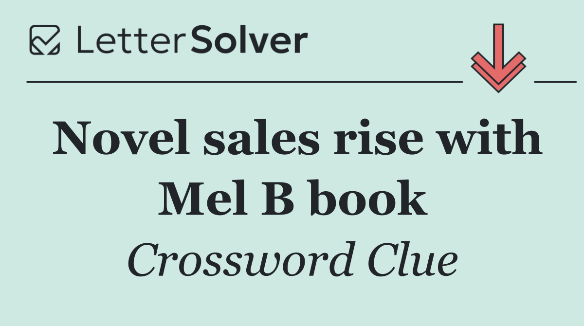 Novel sales rise with Mel B book