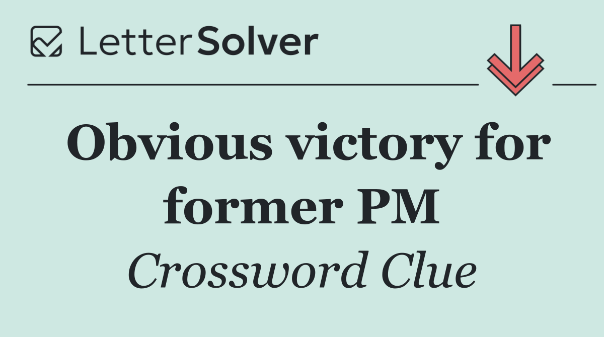 Obvious victory for former PM