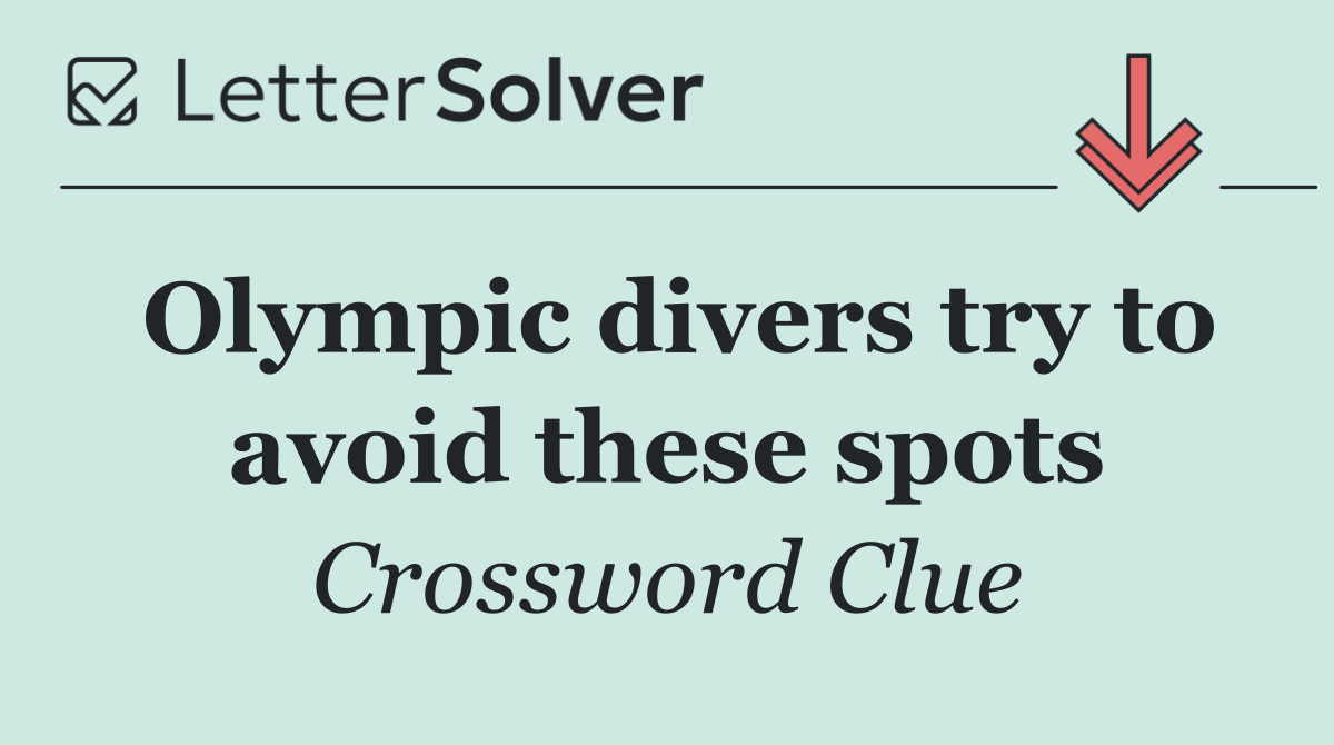 Olympic divers try to avoid these spots