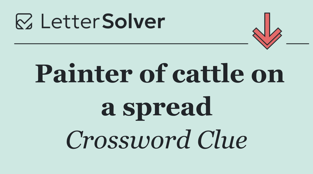 Painter of cattle on a spread