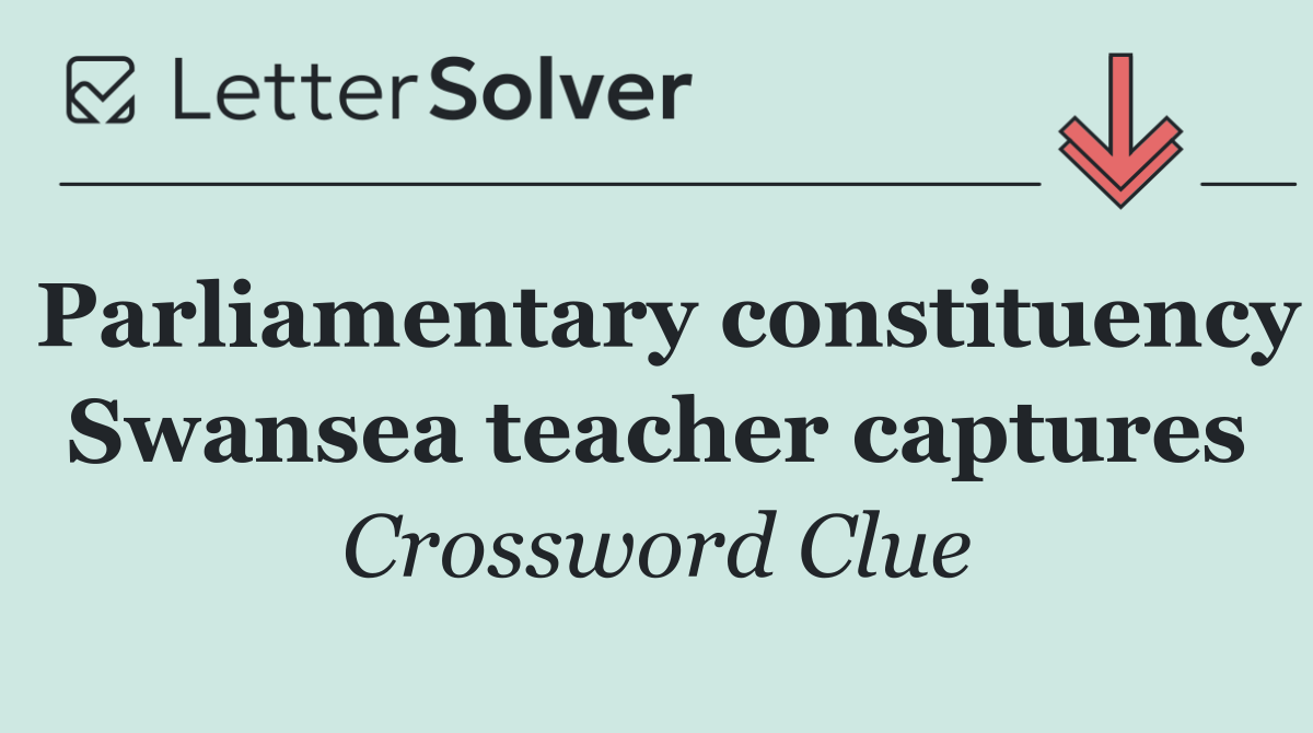 Parliamentary constituency Swansea teacher captures