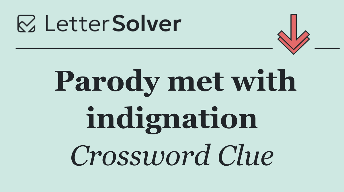 Parody met with indignation