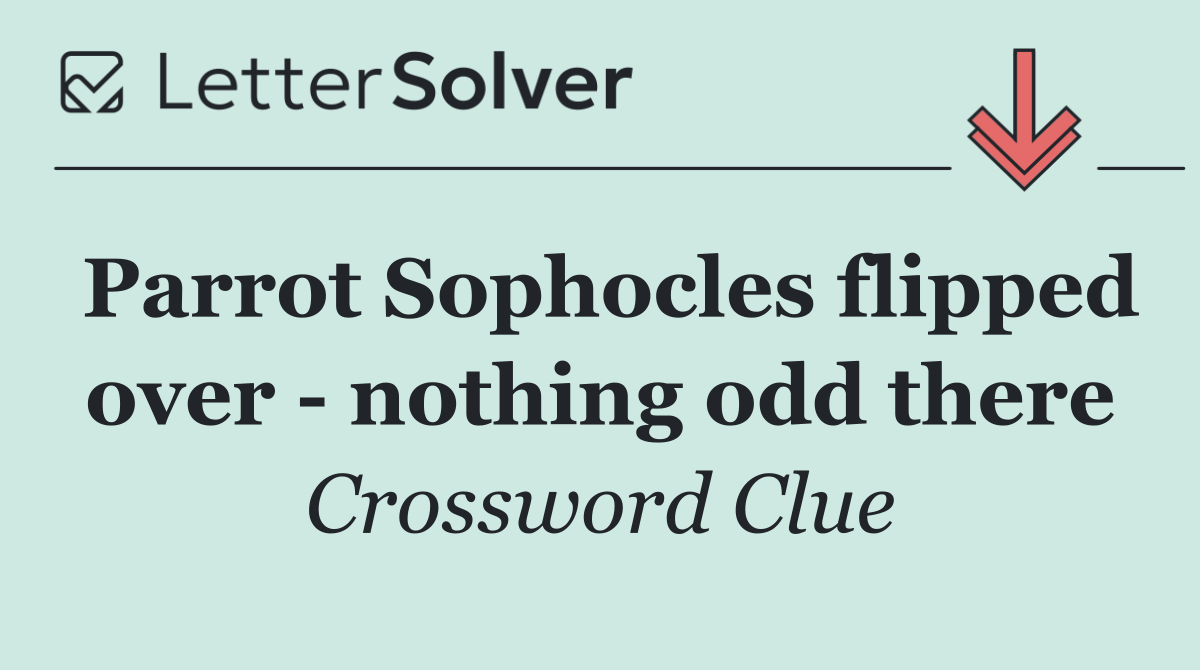 Parrot Sophocles flipped over   nothing odd there