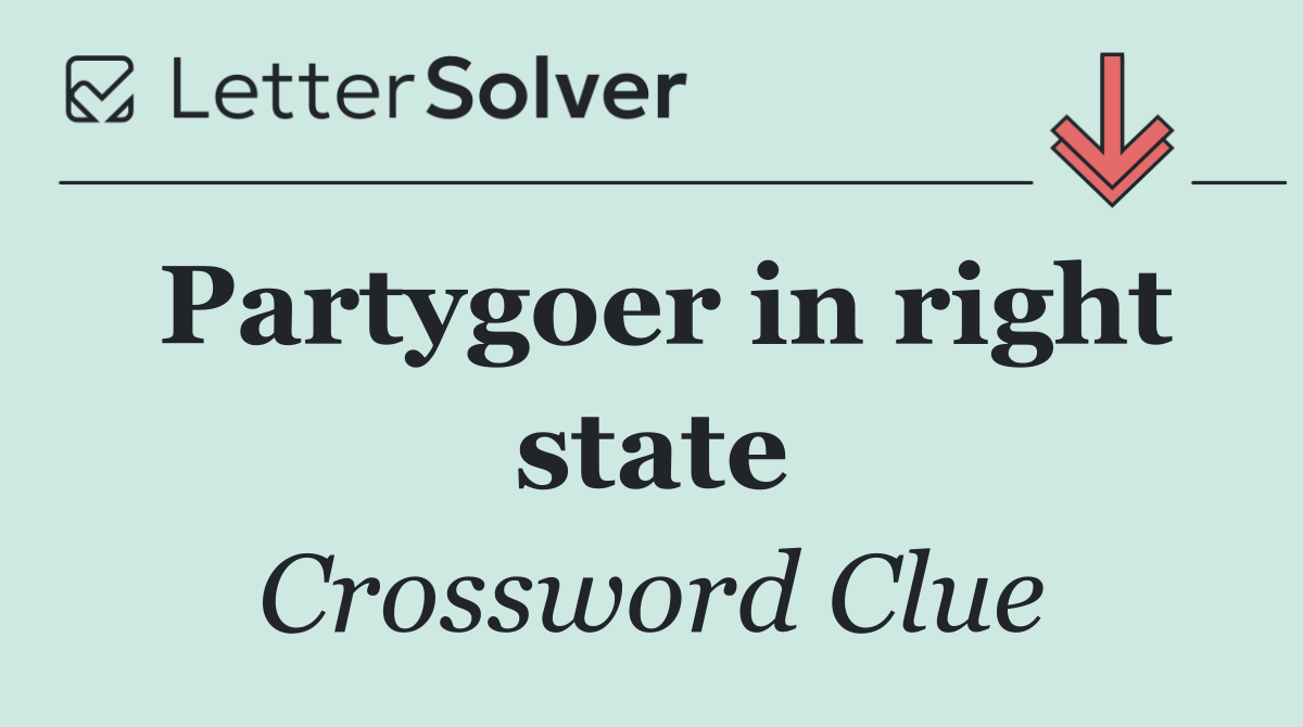 Partygoer in right state