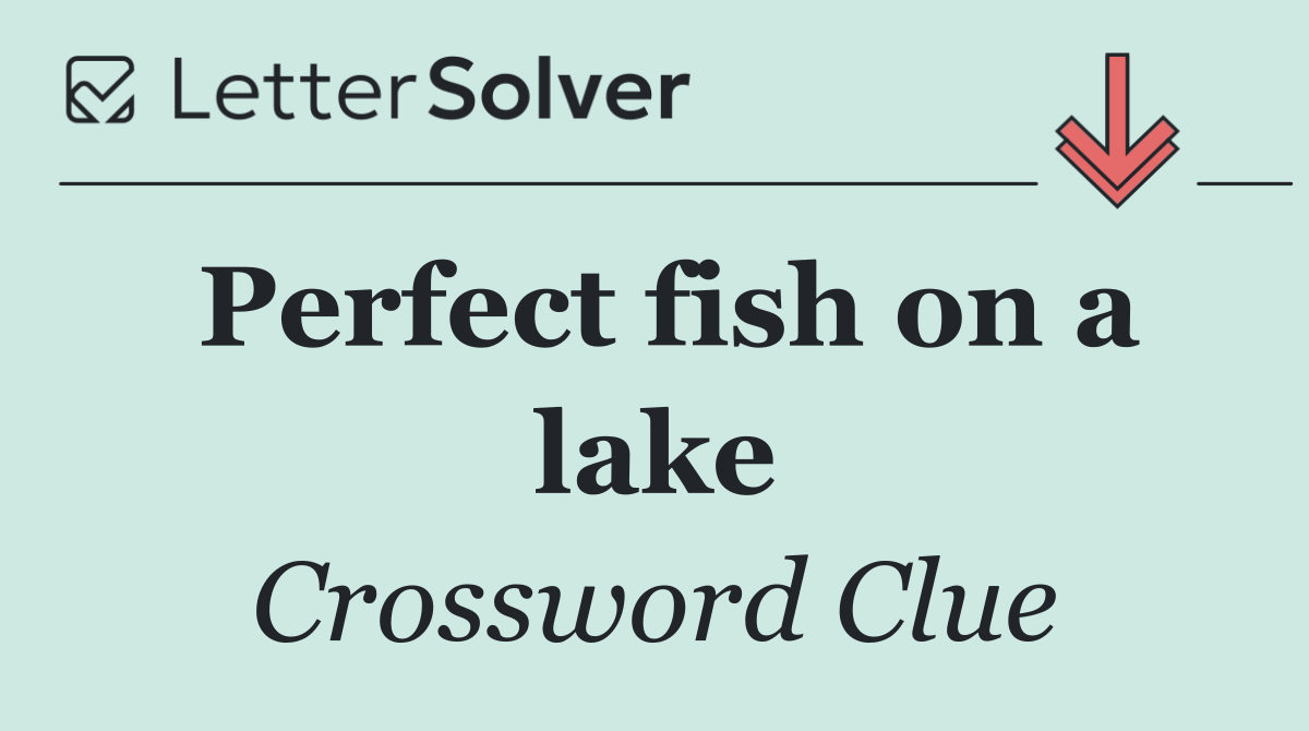 Perfect fish on a lake