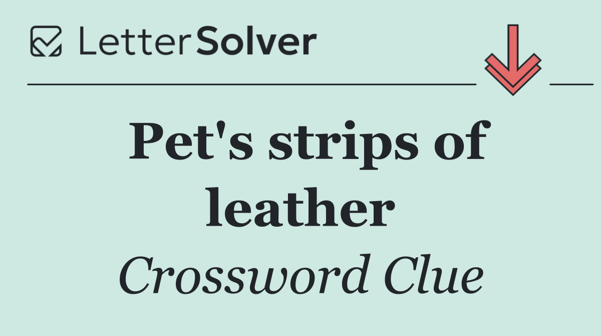 Pet's strips of leather