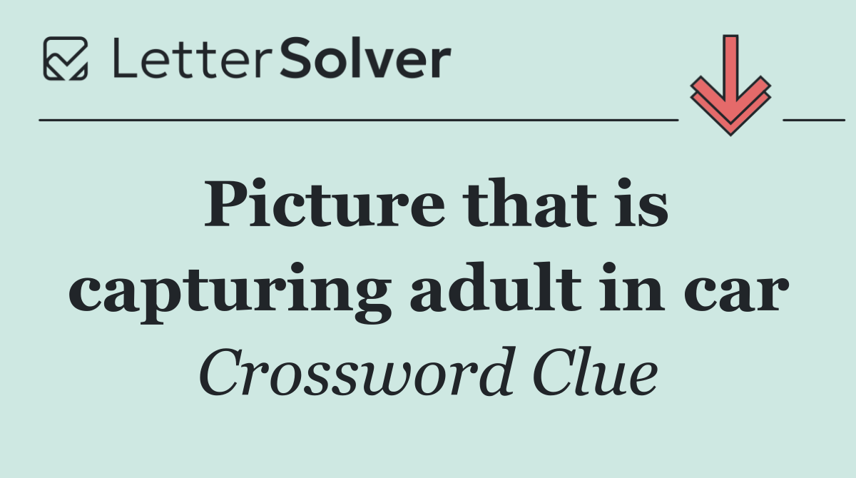 Picture that is capturing adult in car