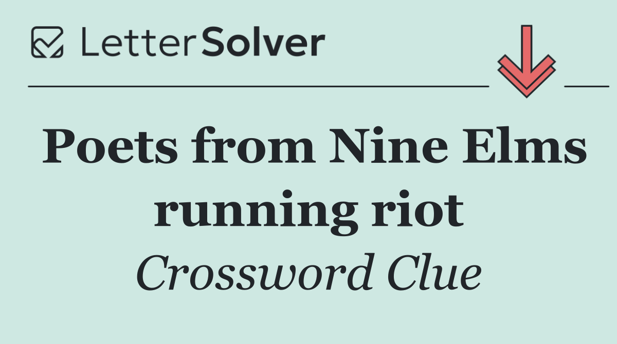 Poets from Nine Elms running riot