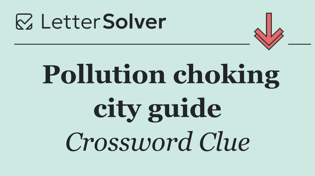 Pollution choking city guide