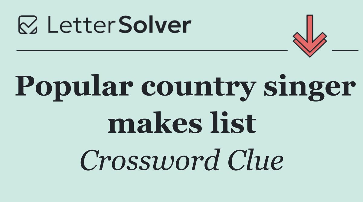 Popular country singer makes list