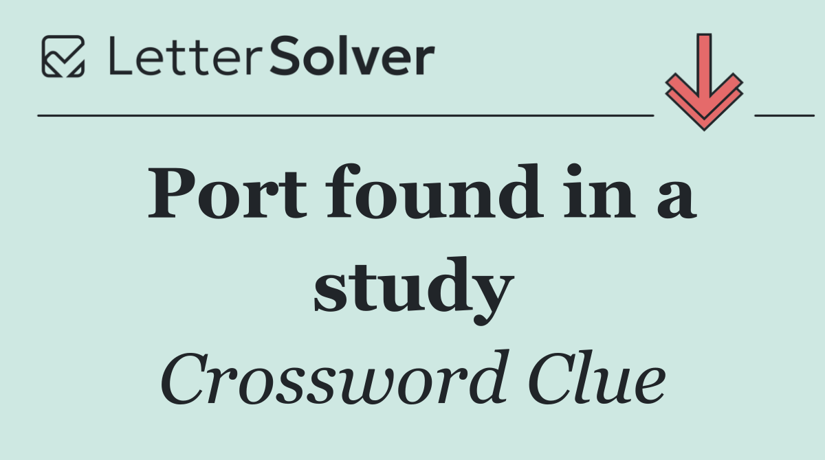 Port found in a study