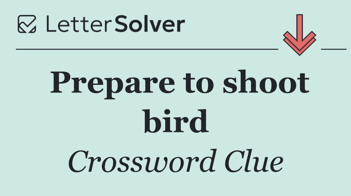 Prepare to shoot bird