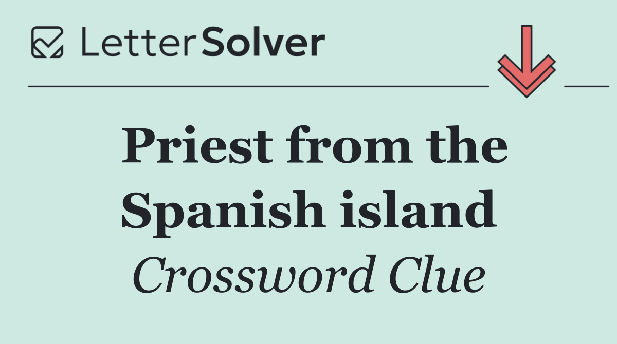 Priest from the Spanish island