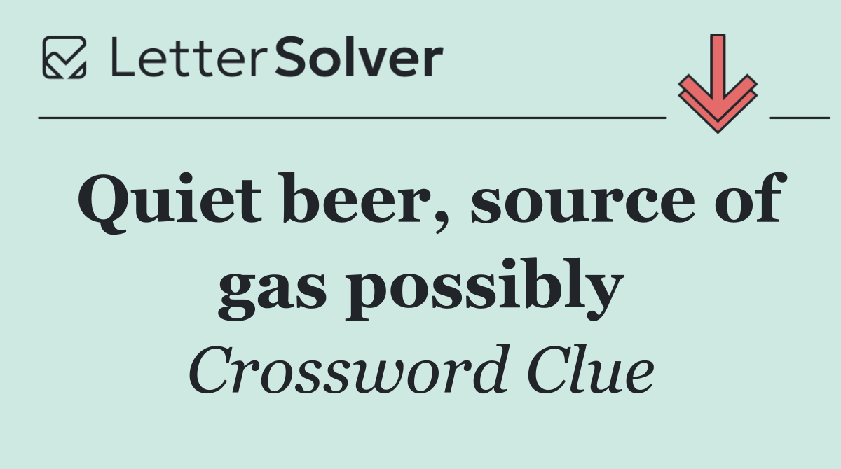 Quiet beer, source of gas possibly