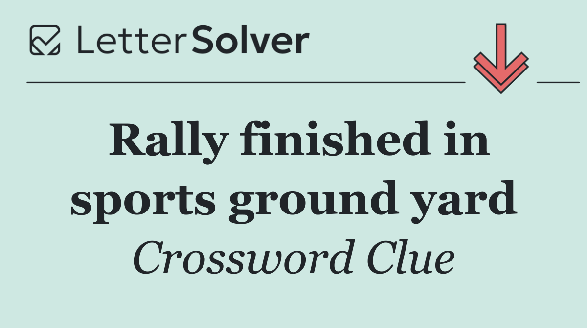 Rally finished in sports ground yard