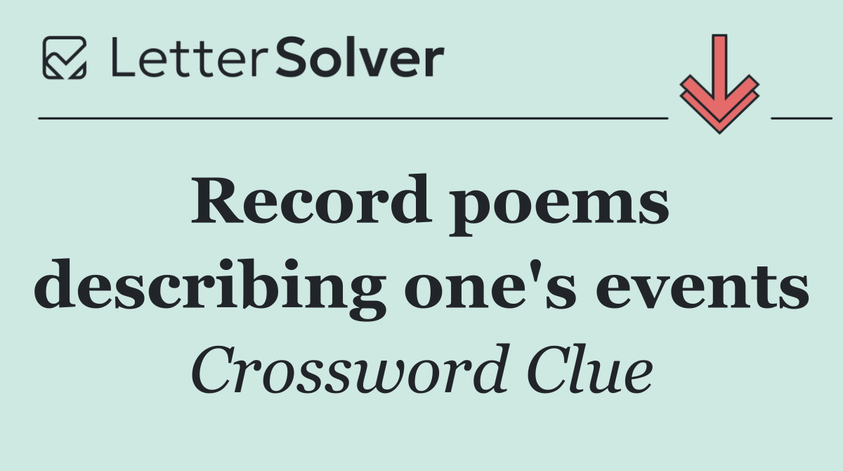 Record poems describing one's events