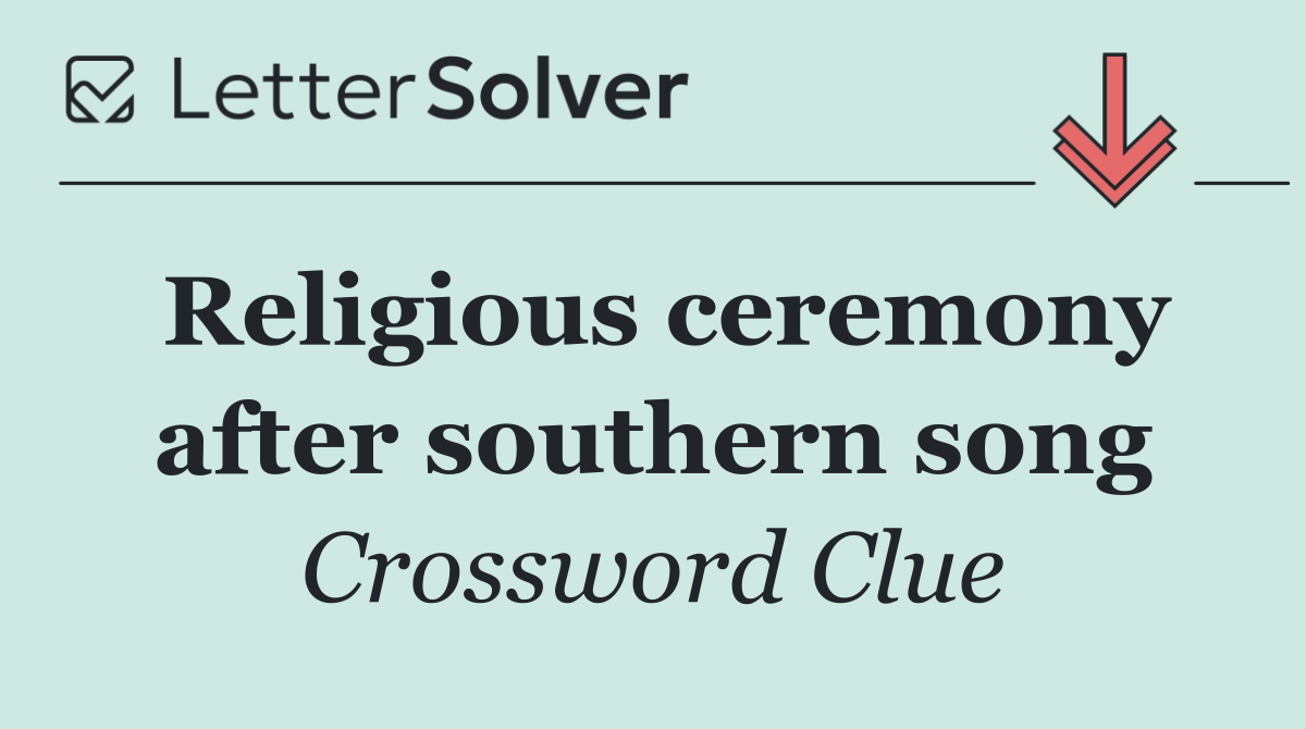 Religious ceremony after southern song