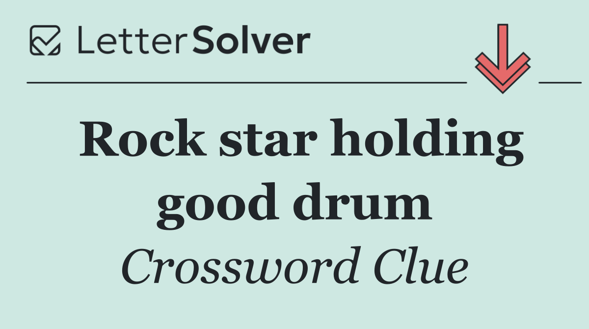 Rock star holding good drum