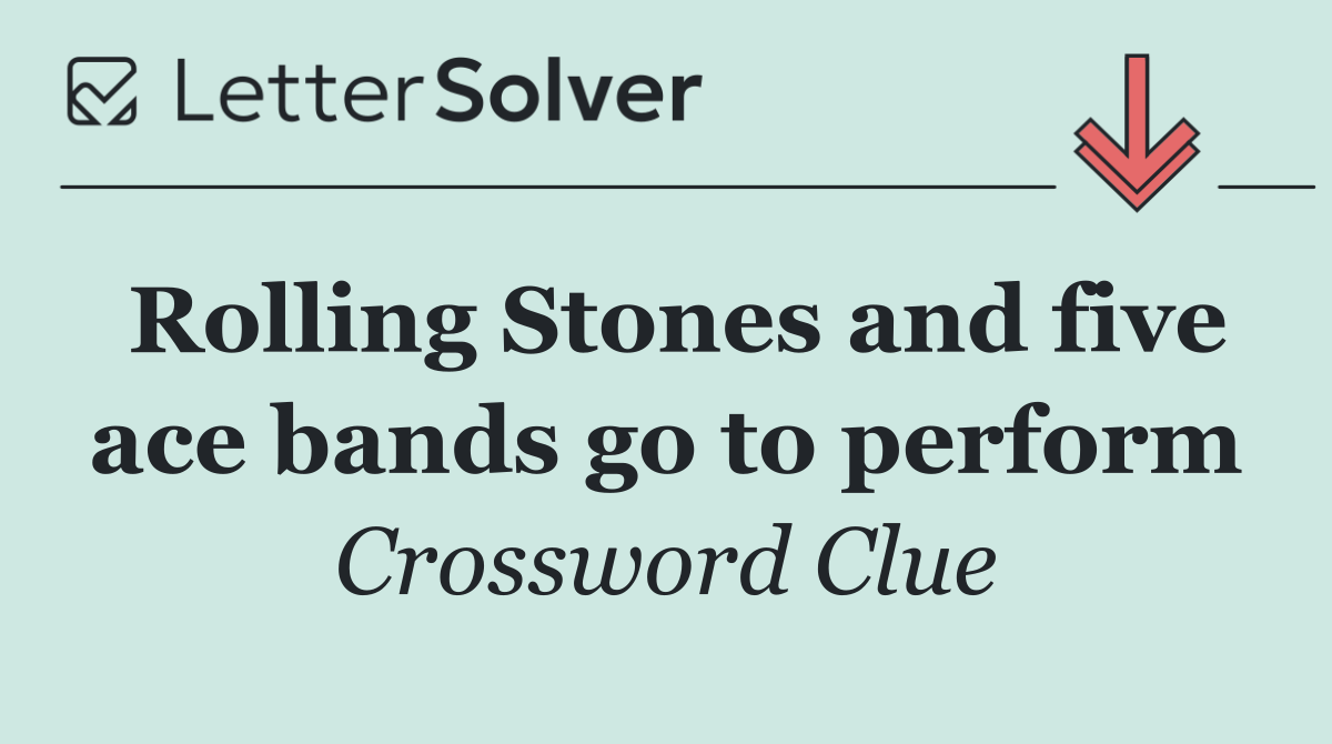 Rolling Stones and five ace bands go to perform